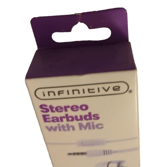 NIP Infinitive Stereo Earbuds With In-Line Microphone 3.5mm Aux Jack NEW - Picture 7 of 7